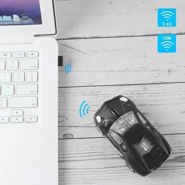 Cool Wireless Gaming Mice 2.4Ghz USB Receiver Wireless Sports Car Mouse Fashion 1600DPI Ergonomic 3D Mini Mice For PC Laptop
