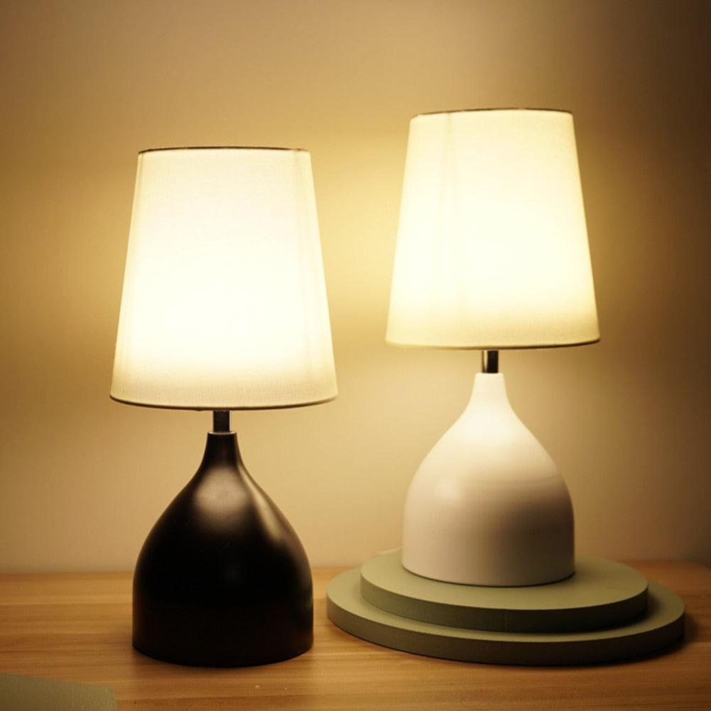 Creative LED Table Lamp Touch Switch Fimmable Bedroom Bedside Living Room Modern Desk Study Night Light Home Decor Decorative Table Lamp Cute Study Lamps for Bedroom Décor