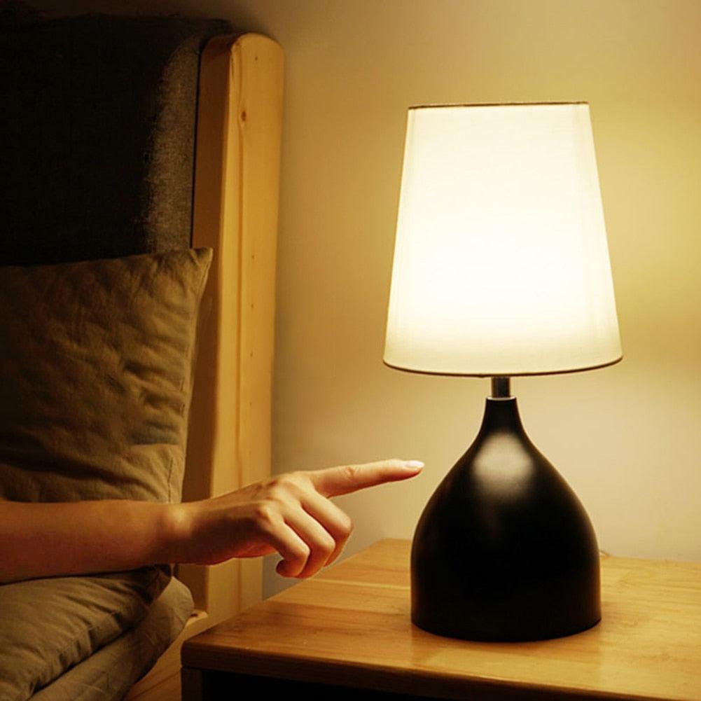 Creative LED Table Lamp Touch Switch Fimmable Bedroom Bedside Living Room Modern Desk Study Night Light Home Decor Decorative Table Lamp Cute Study Lamps for Bedroom Décor