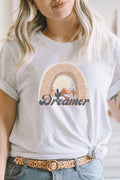 Dreamer Moon Desert Scene Cactus Graphic Tee T-Shirt