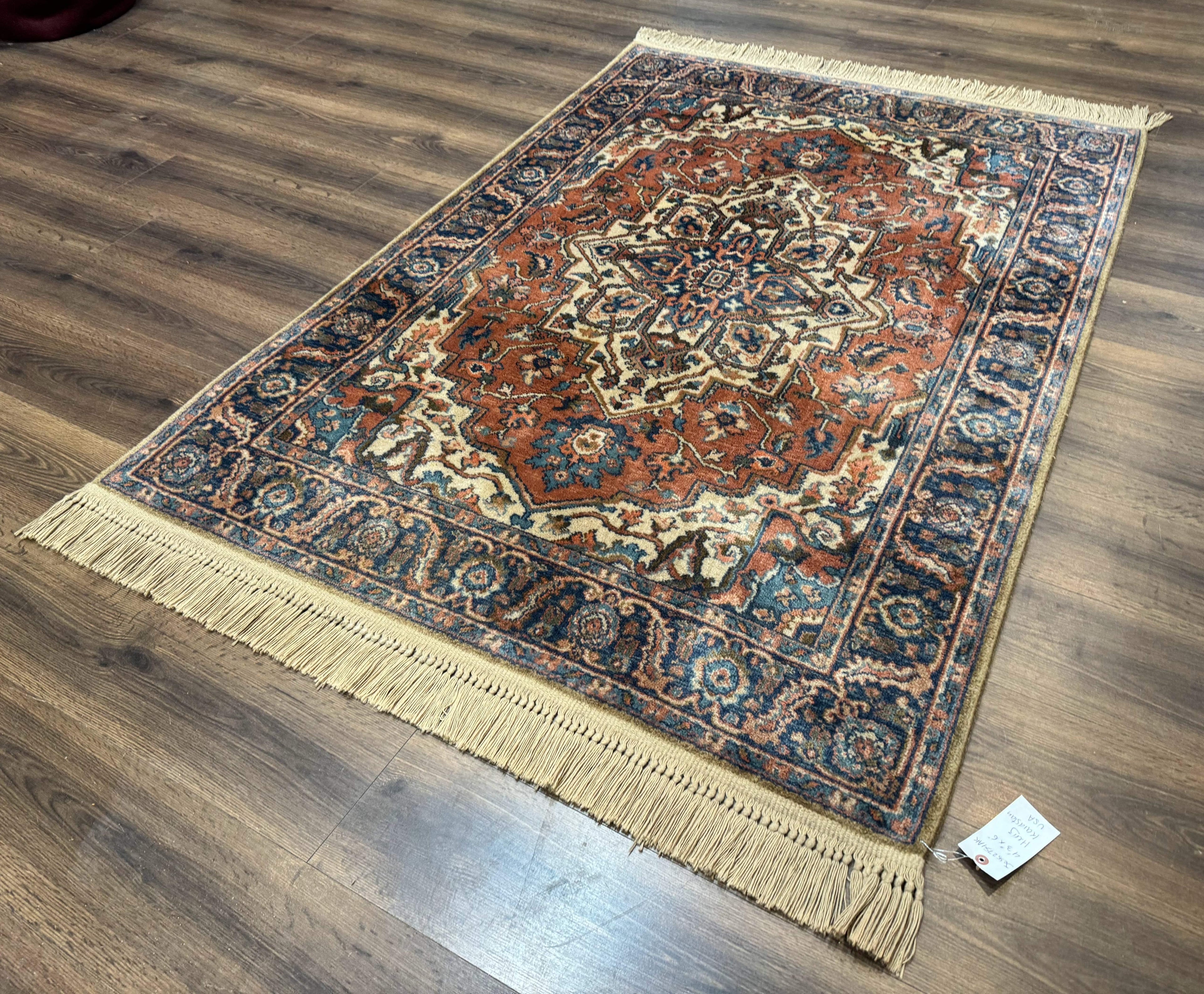 Karastan Rug 4x6, Vintage Karastan #744 Antique Serapi Pattern, Wool Pile, Original 700 Series Karastan Carpet
