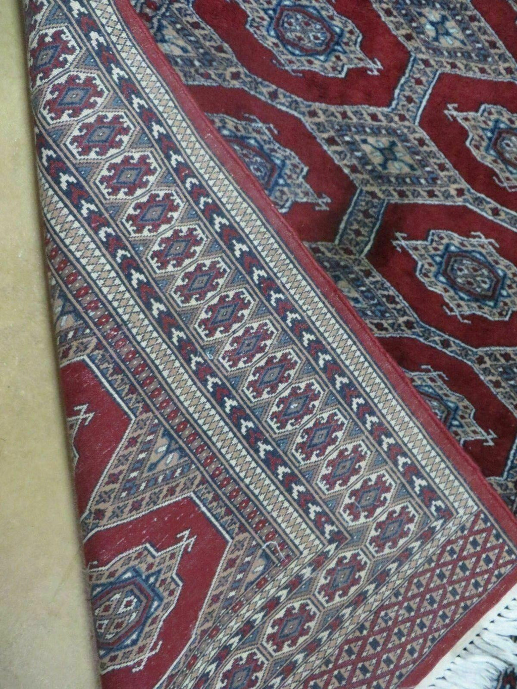 4' X 6' Vintage Handmade Pakistan Turkoman Bokhara Fine Woven Wool Rug Nice