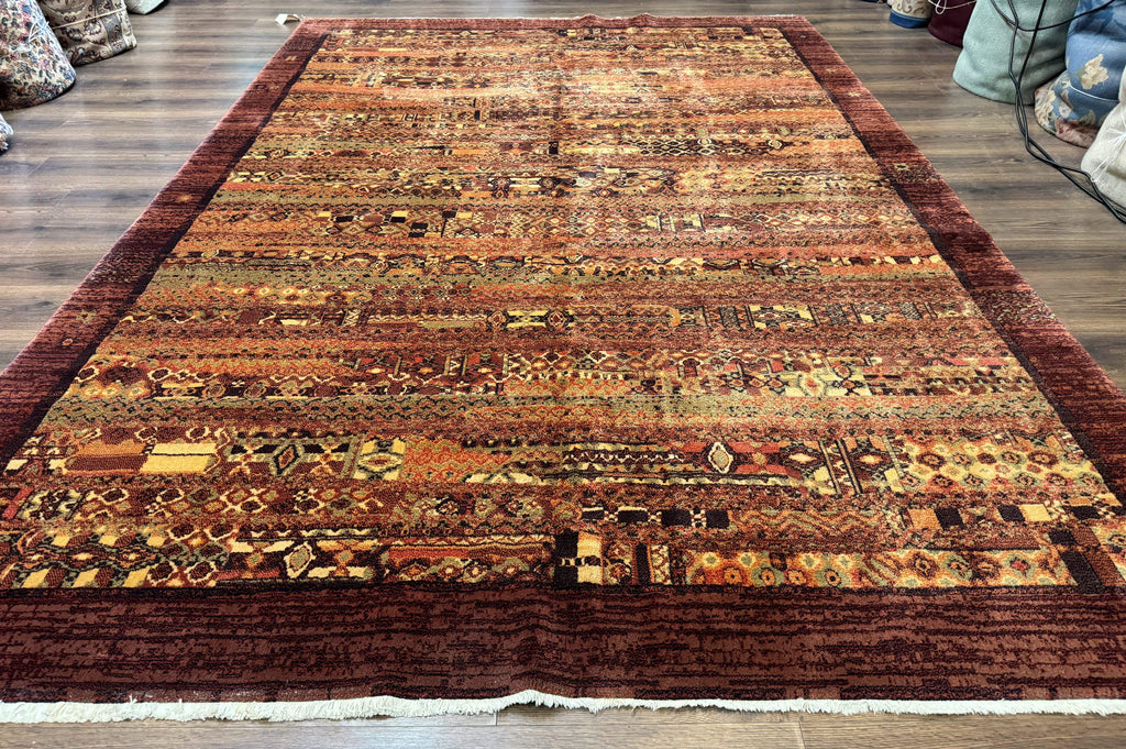 Couristan Rug 8x11 Brown Contemporary Wool Belgium Power Loomed Carpet