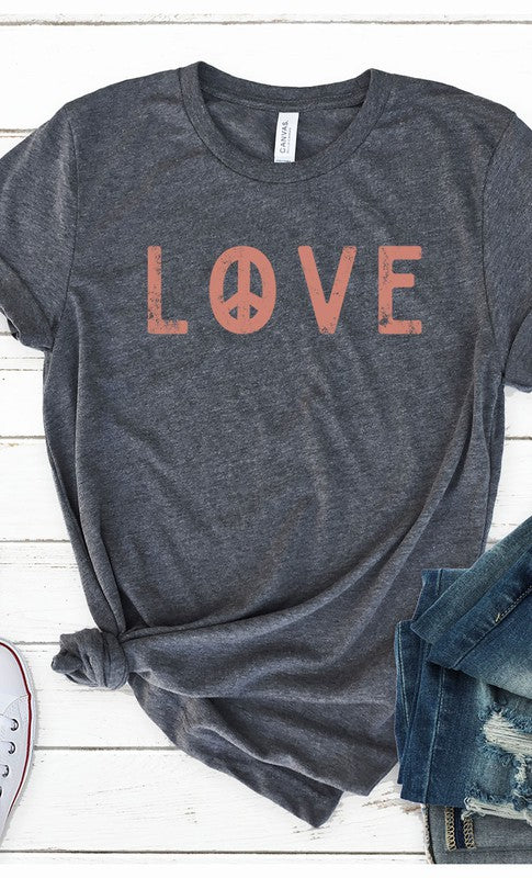 Peace Love Graphic Tee T-Shirt PLUS