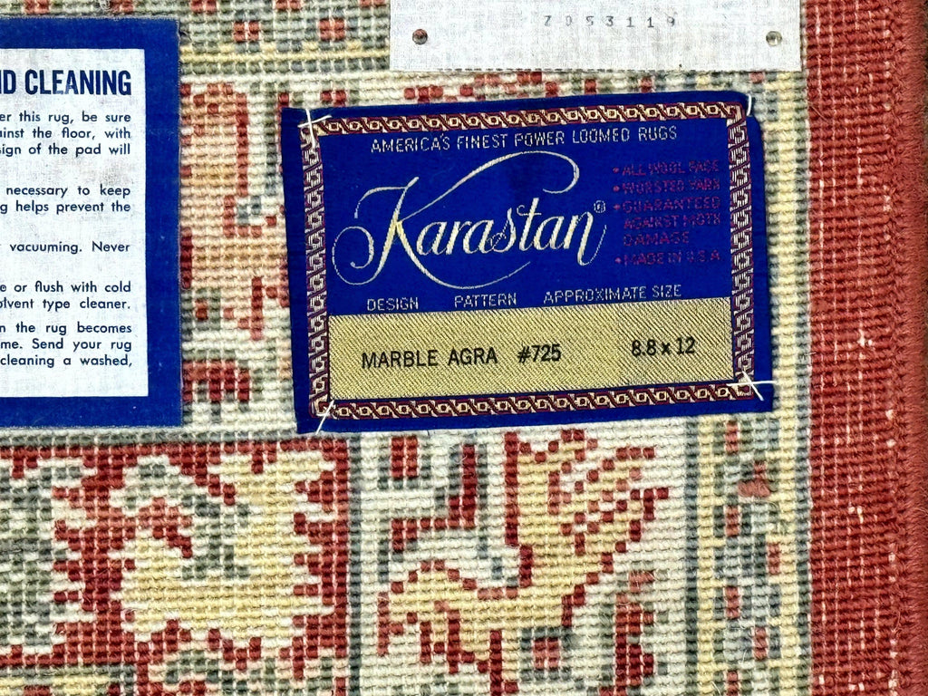 Karastan Rug 8.8 x 12 Marble Agra #725, Vintage Wool Pile Karastan Rug, Original 700 Series, Discontinued Rare Karastan Carpet