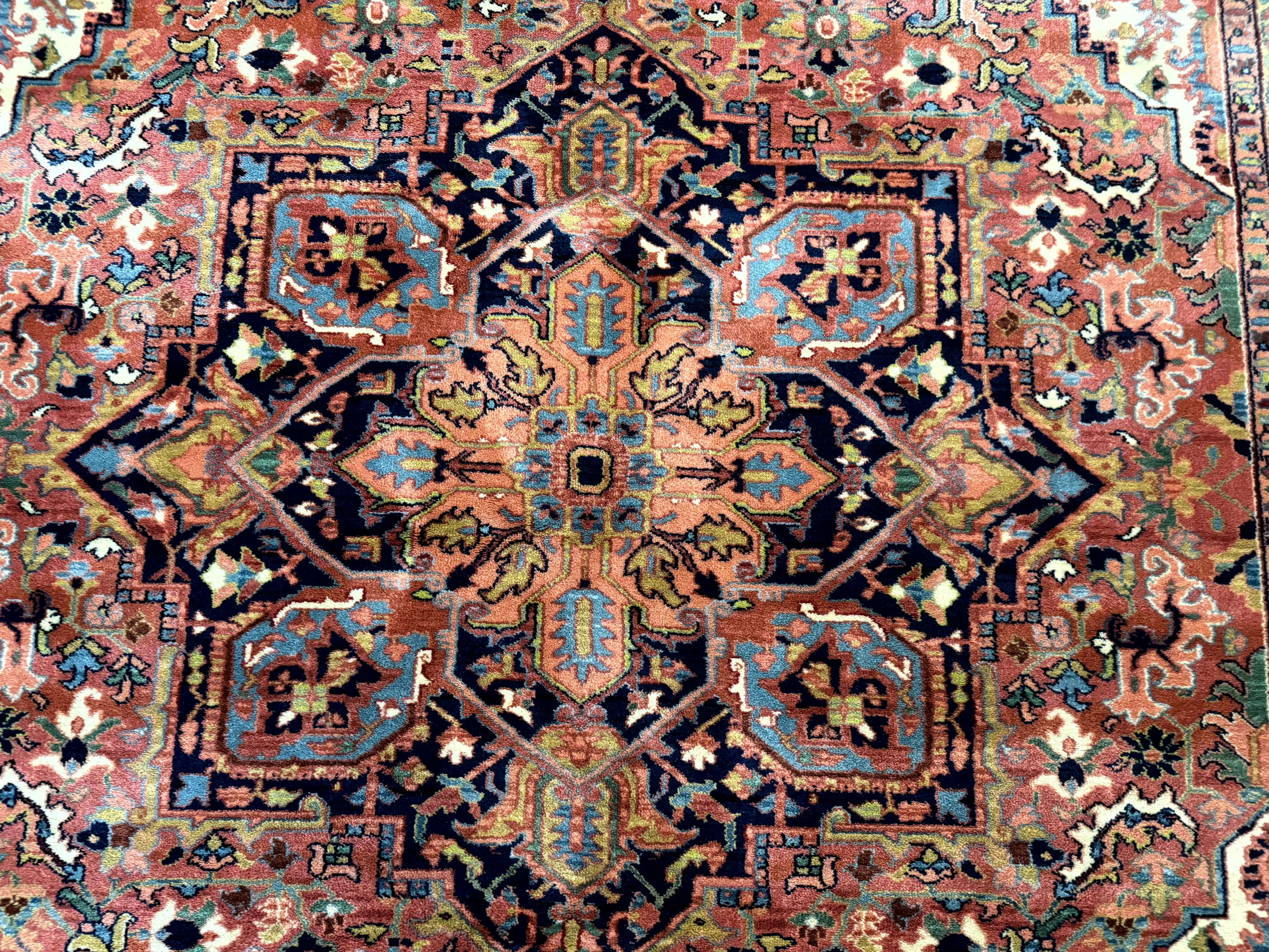 8.8 x 12 Karastan Heriz Rug #726, Vintage Wool Discontinued Carpet, Original 700 Series