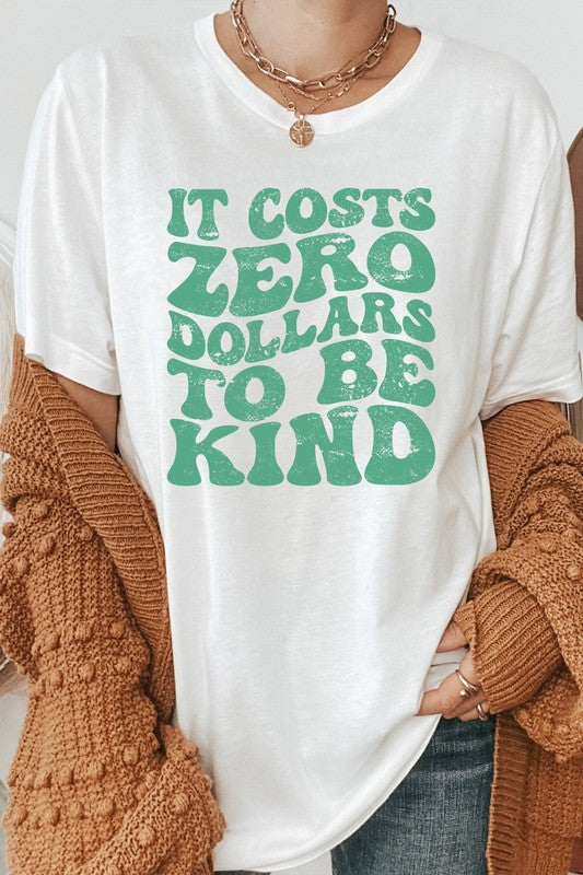 It Costs Zero Dollars To Be Kind Graphic Tee T-Shirt