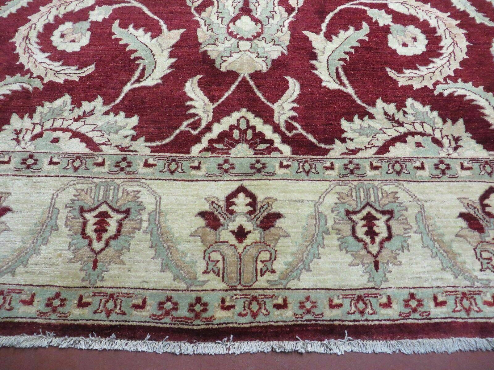 8' X 10' Vintage Fine Handmade Peshawar Agra Chobi Rug