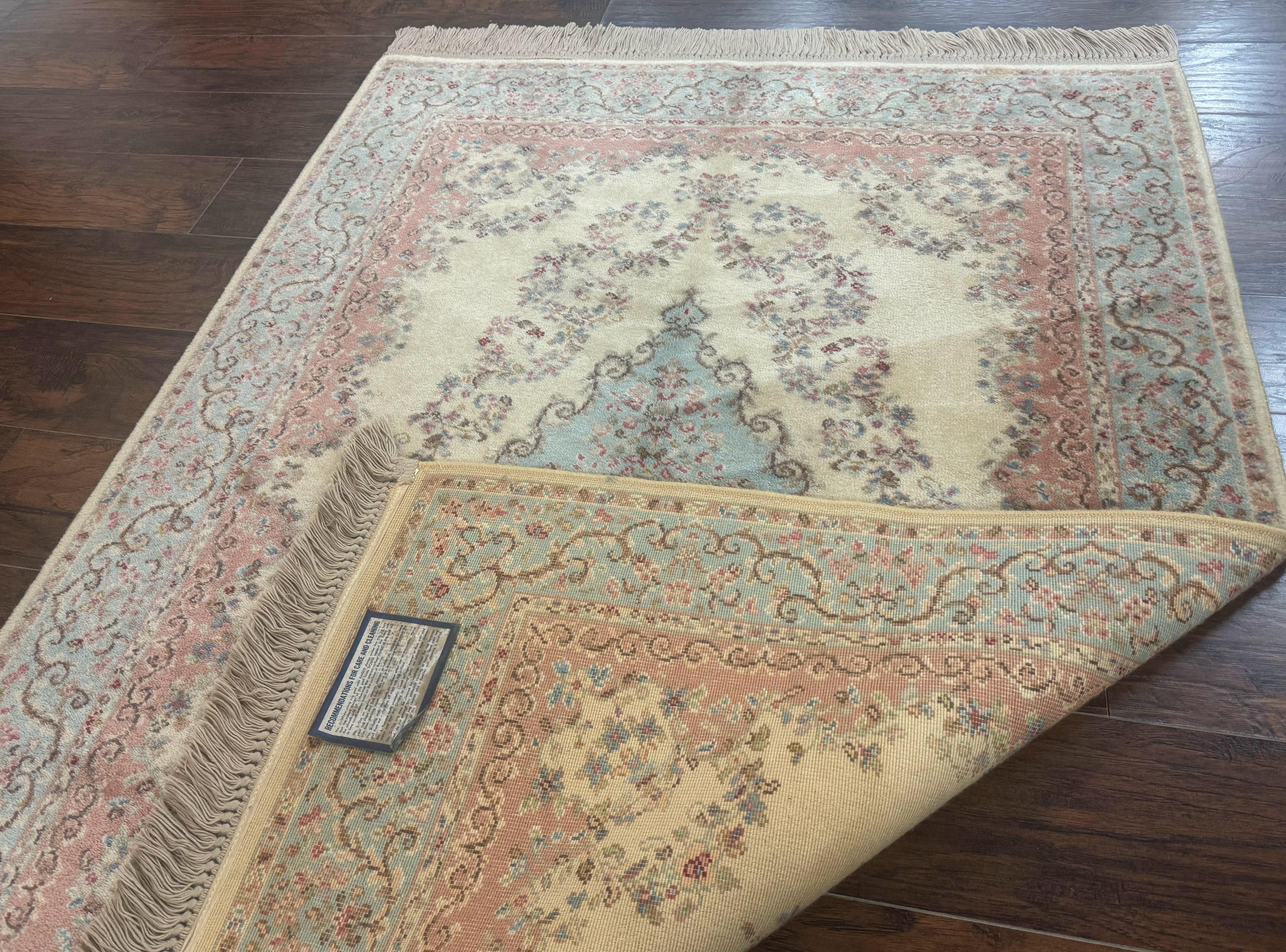 Karastan Rug 4x6, Pastel Ivory Kirman Rug #784, Wool Karastan Carpet, Original 700 Series, Vintage Karastan Area Rug, Discontinued