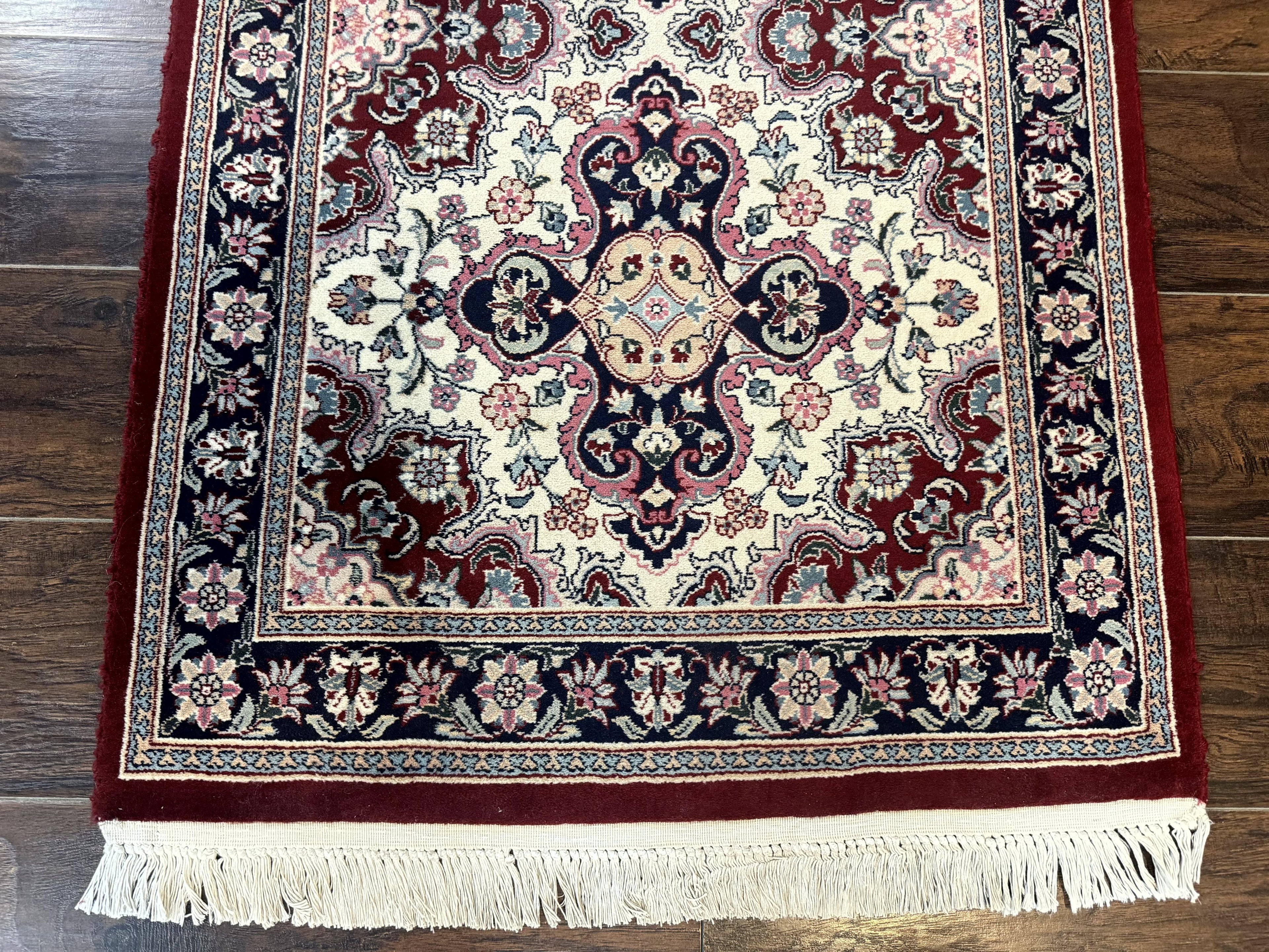 Sino Persian Runner Rug 2.7 x 8, Floral, Handmade, 250 KPSI