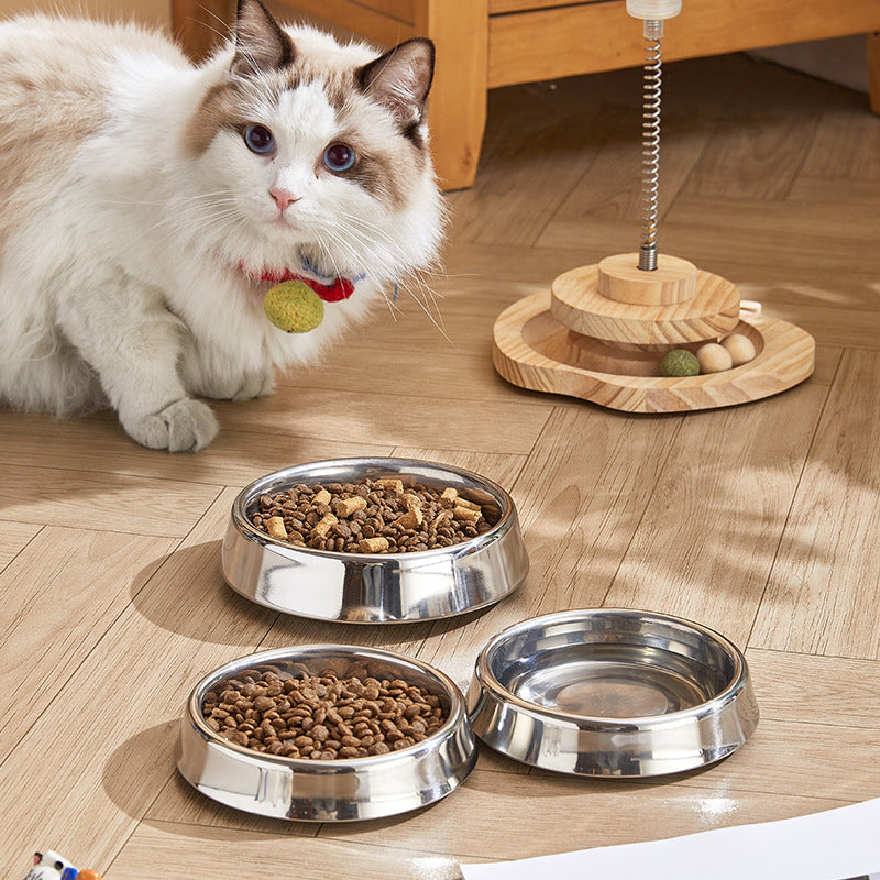 Thick Stainless Steel Bowl For Pets Bite Resistant Anti Spillilent, Anti Fall, Easy To Wash, Non Slip
