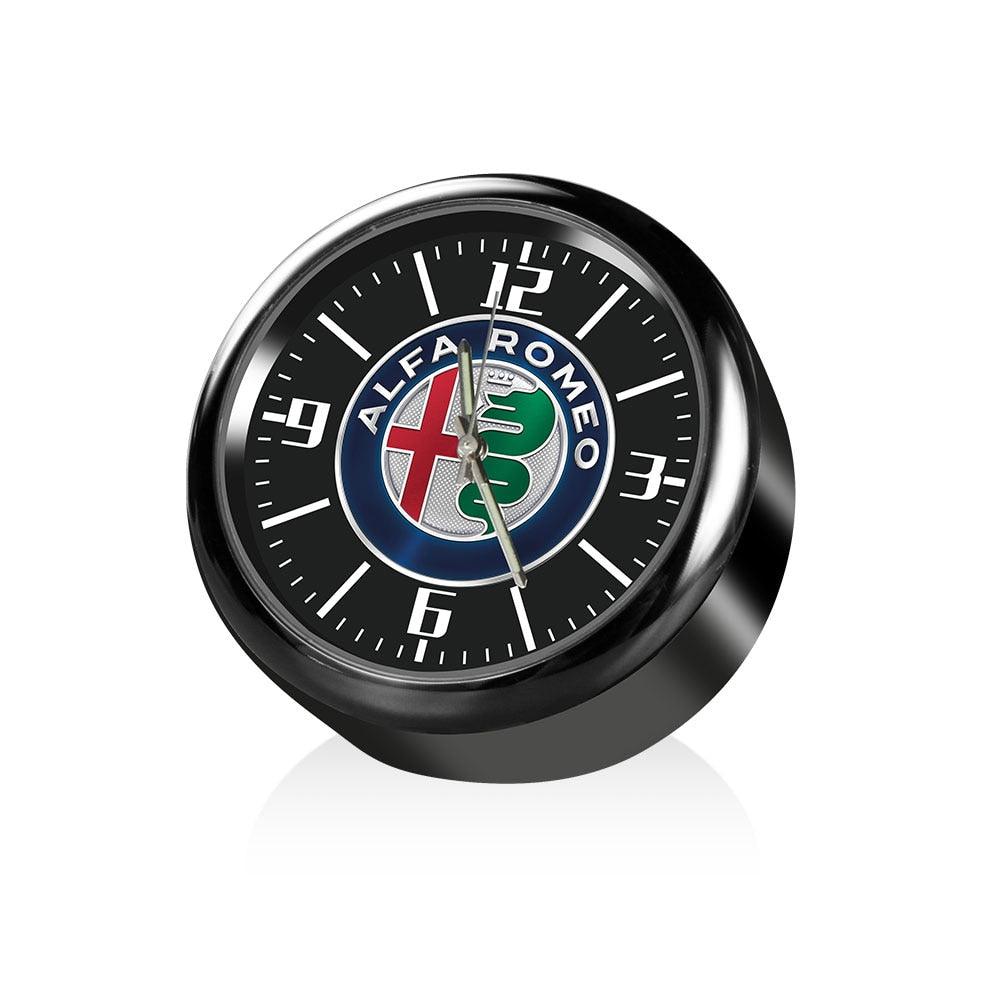 Dashboard Car Clock Air Clip Interior Car Accessories Car Dashboard Clock Cars Air Vent Clip Quartz Clocks Mini Luminous Quartz Analog Watch Universal Pocket Stick On Clock Perfect Decoration for Boats Bikes Auto Home Decoration