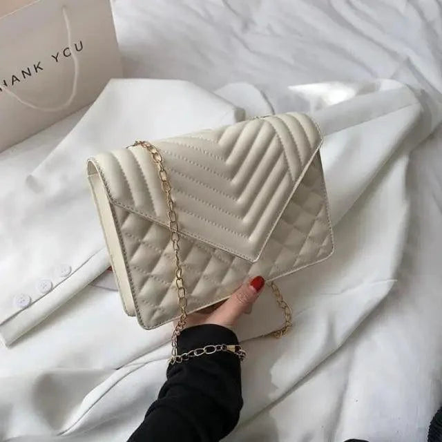 Dazzling Bags For Women Chain Crossbody Bags In Pu Leather Female Fashionable Shoulder Bag Ladies Handbags