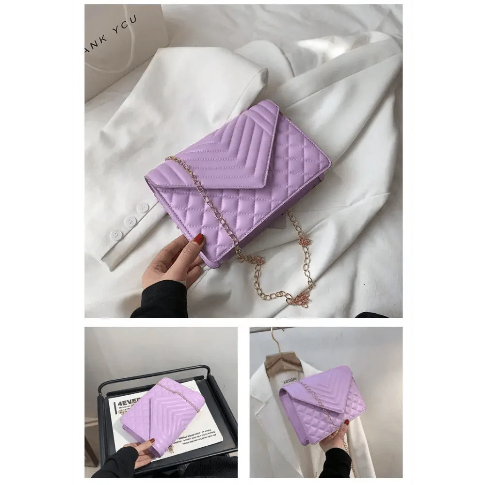 Dazzling Bags For Women Chain Crossbody Bags In Pu Leather Female Fashionable Shoulder Bag Ladies Handbags