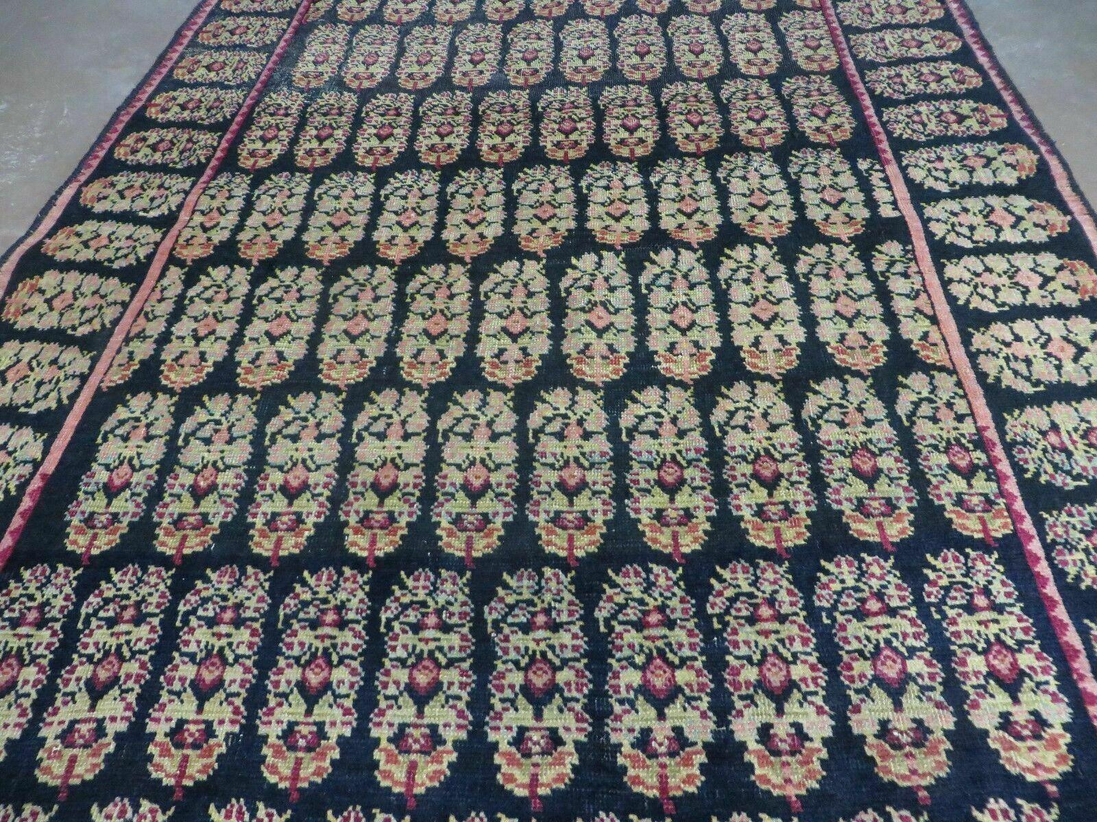 4' X 9' Antique Karabagh Caucasian Rug Handmade Wool Carpet Organic Dyes Nice