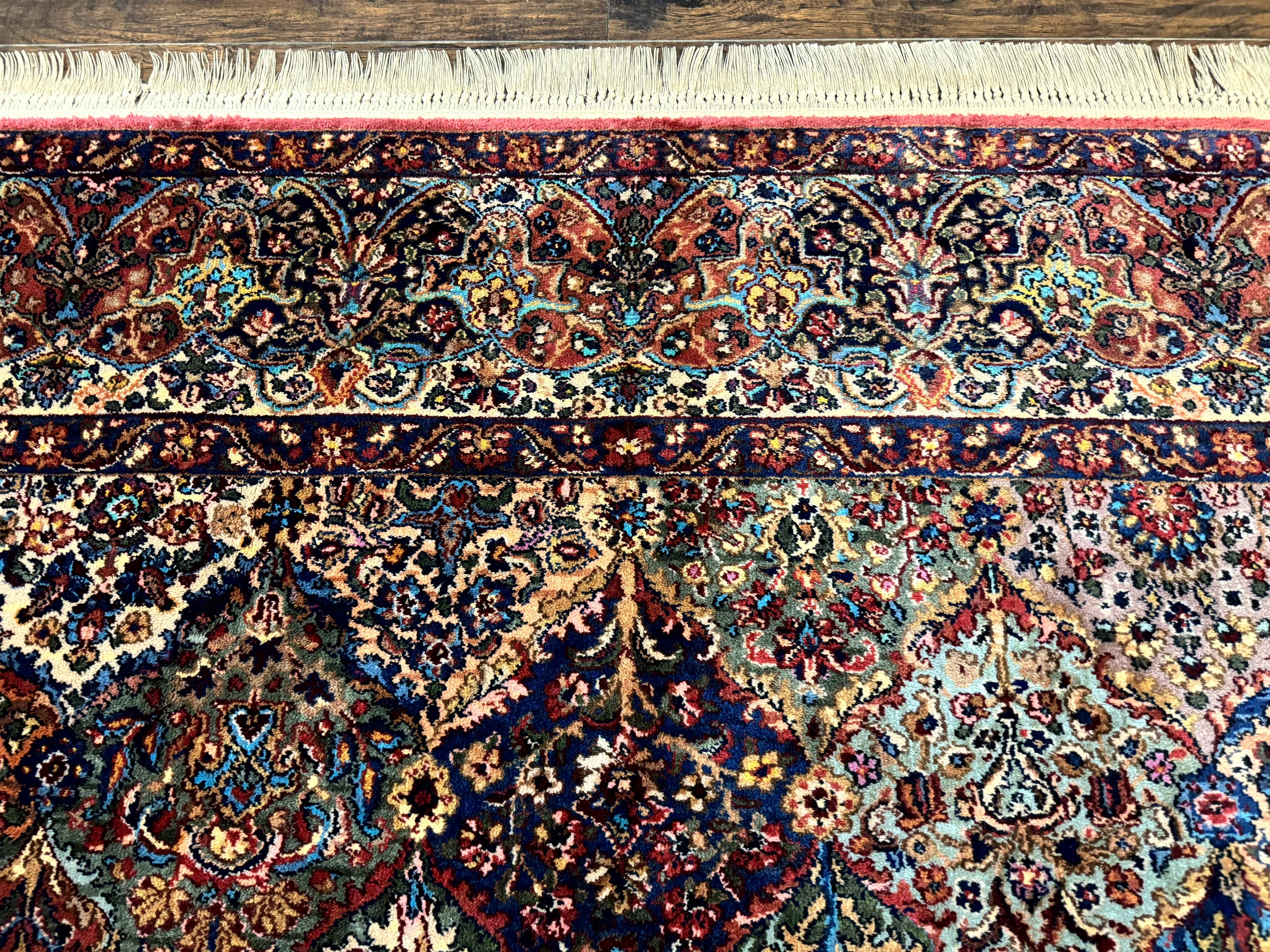 8.8 x 10.6 Karastan Rug, Multicolor Panel Kirman Rug #717, Vintage, Original 700 Series, Wool