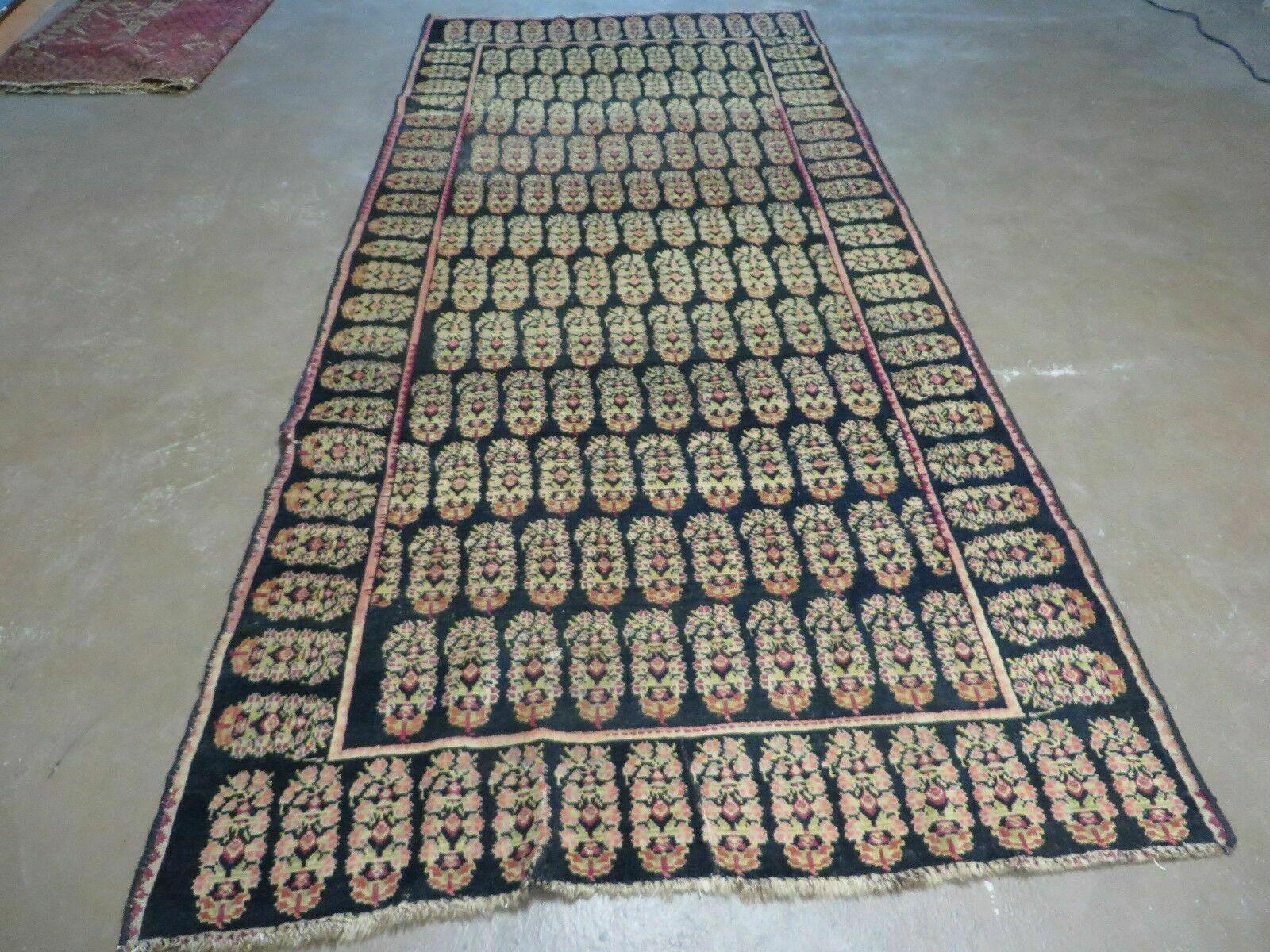 4' X 9' Antique Karabagh Caucasian Rug Handmade Wool Carpet Organic Dyes Nice