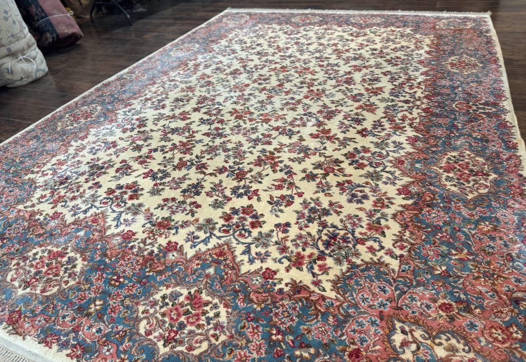 Karastan Rug 8.8 x 12 Ivory Kirman #788, Original 700 Series, Wool Karastan Carpet, Karastan Area Rug, Vintage Karastan, Living Room Rug