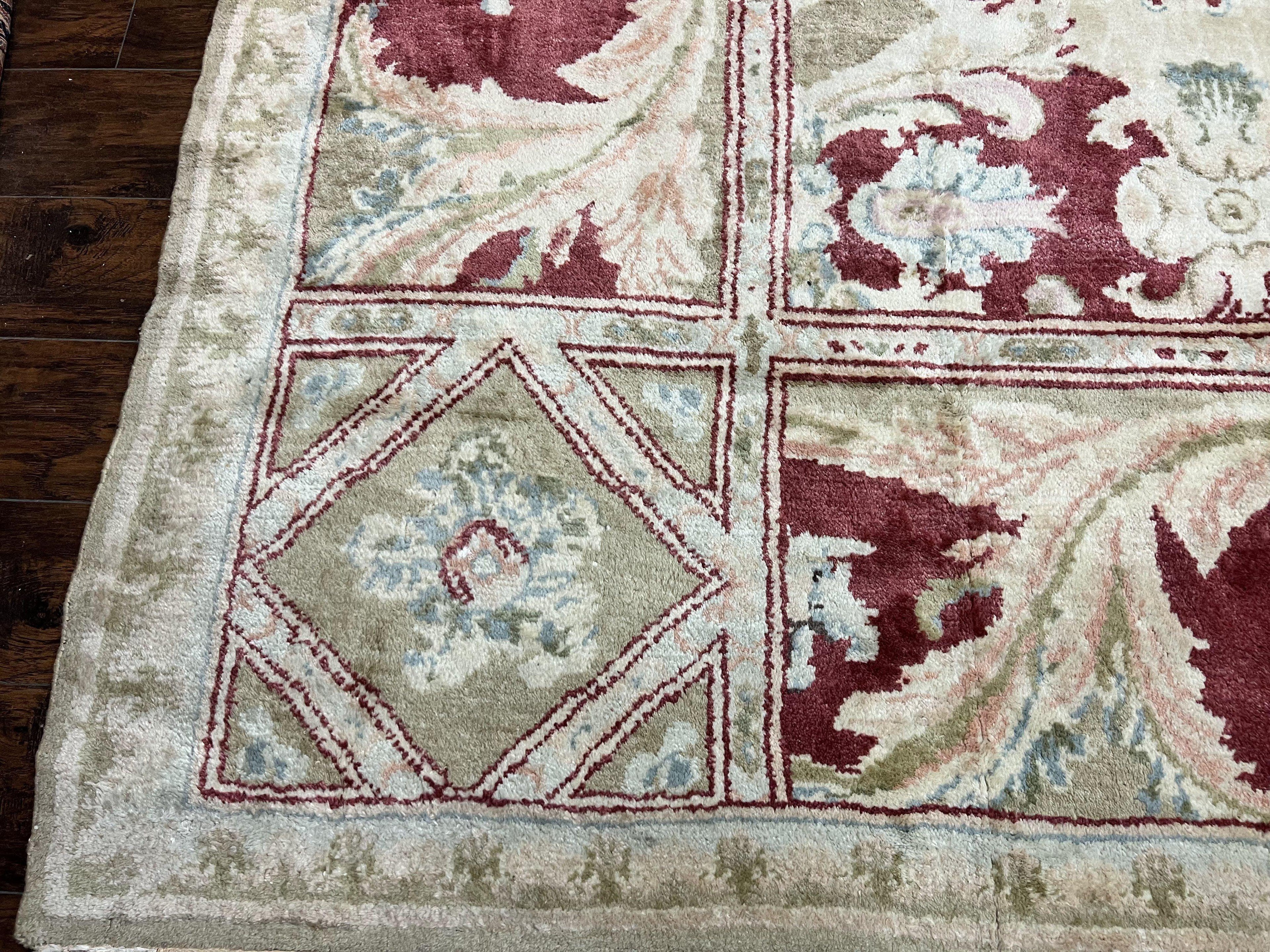 Large Egyptian Oushak Rug 12x21, Wool Handmade Vintage Carpet, Allover Pattern, Oversized 12 x 21 ft Traditional Rug