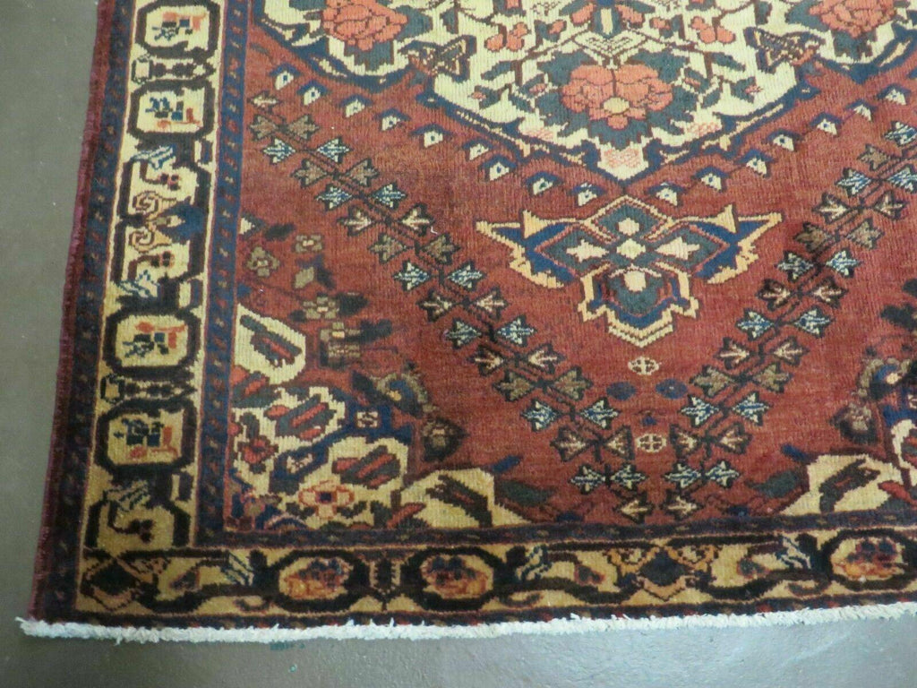4' X 7' Antique 1920 Handmade Turkish Medallion Wool Rug Veg Dye Nice
