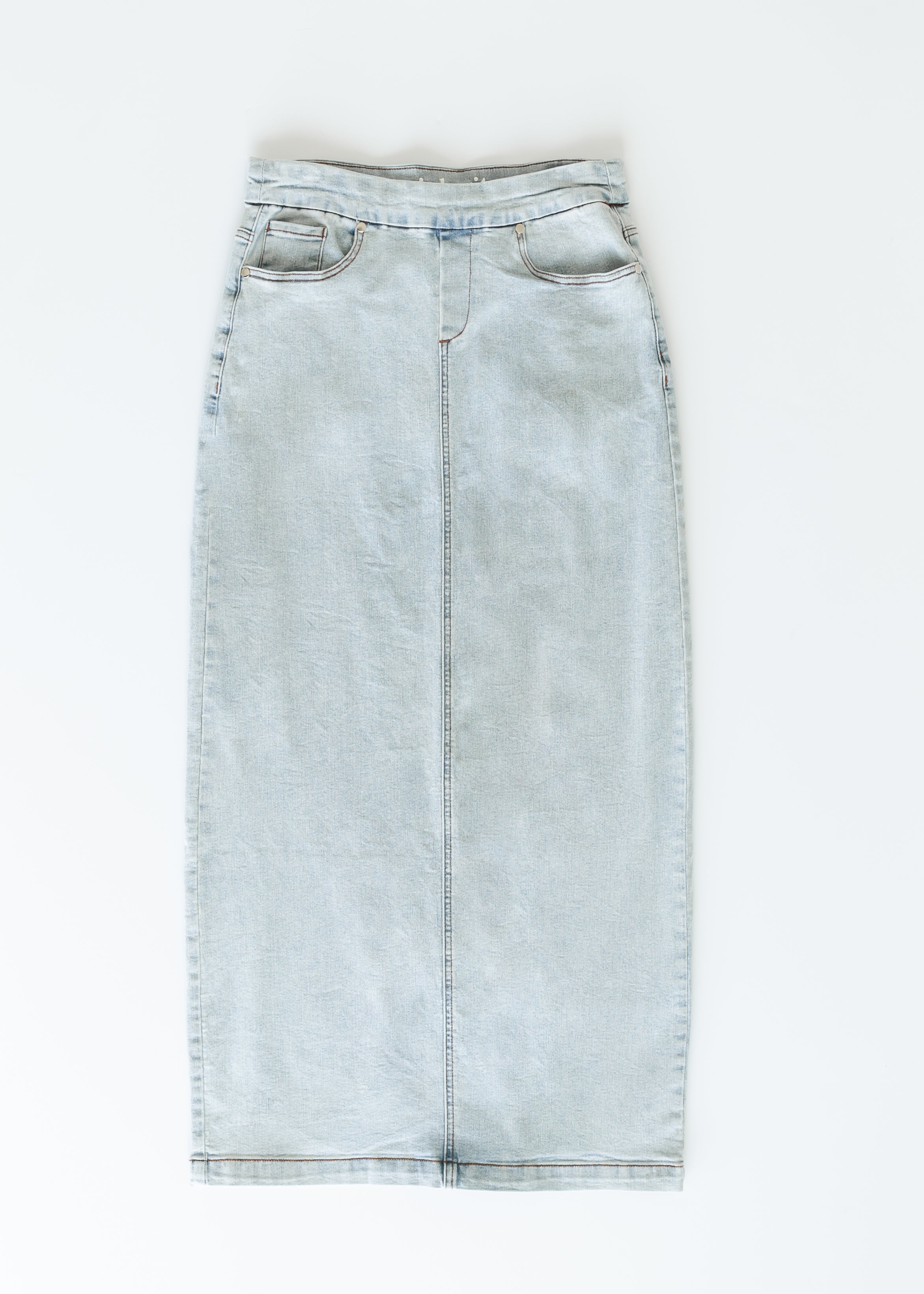 Donna Light Wash Maxi Denim Skirt - FINAL SALE