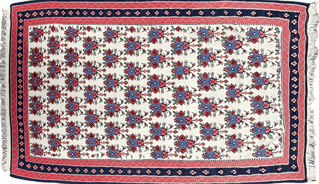 3x5 Vintage Kurdish Senneh Kilim Rug 3 x 5 Heirloom Rug Flatweave Antique Rug Playroom Rug Collectible Rug Beige Kilim