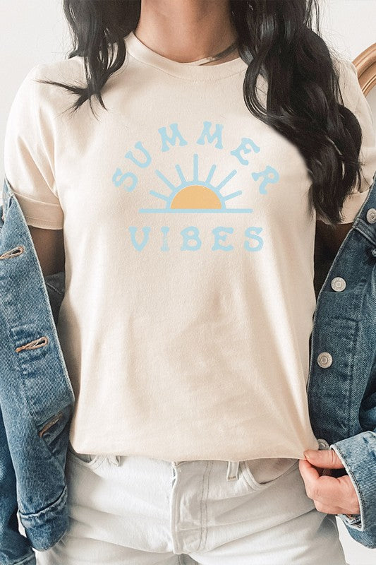 Summer Vibes Sunset Fun Vacation Graphic Tee T-Shirt
