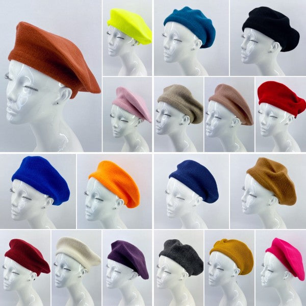 Solid color Beret / Tam, Stretchable perfect for a
