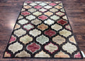 Panel Design Rug 5x7, Multicolor Contemporary Area Rug, Small Living Room Rug