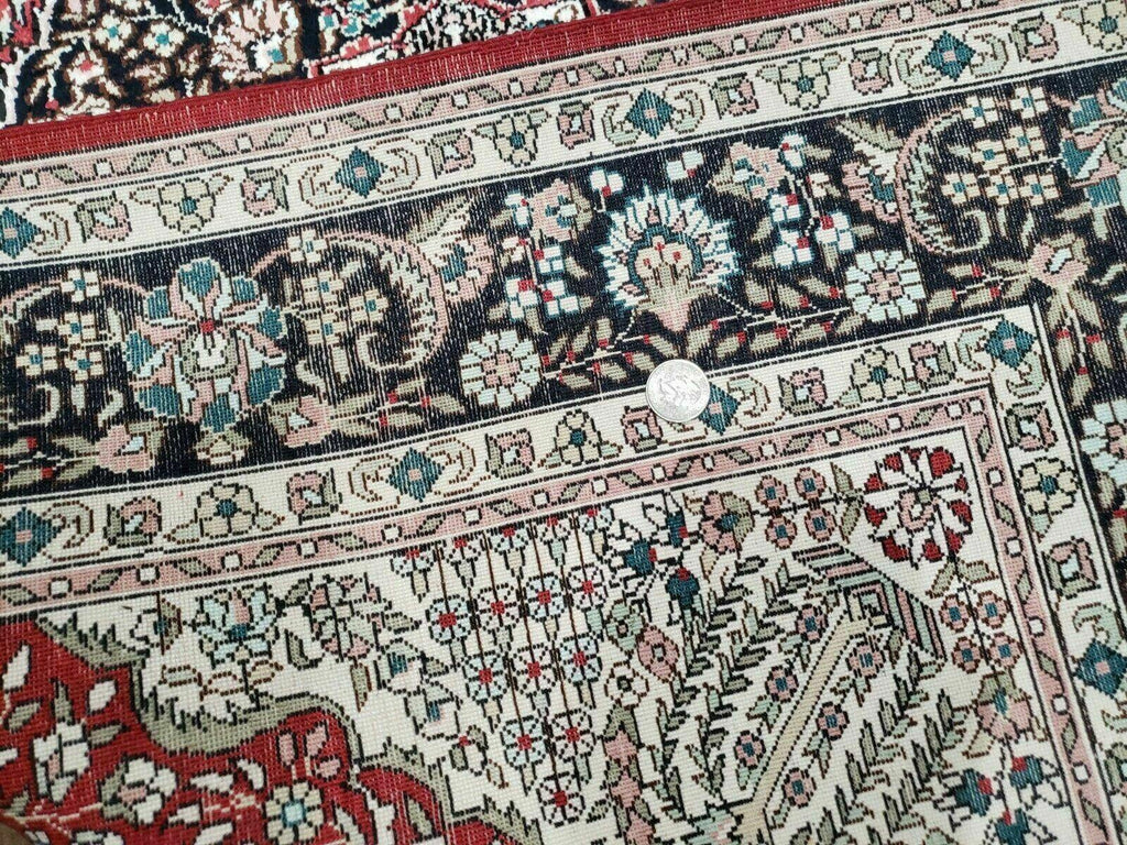 3' X 5' Vintage Fine Handmade India Oriental Kashmir Silk Rug 400 KPSI Wow