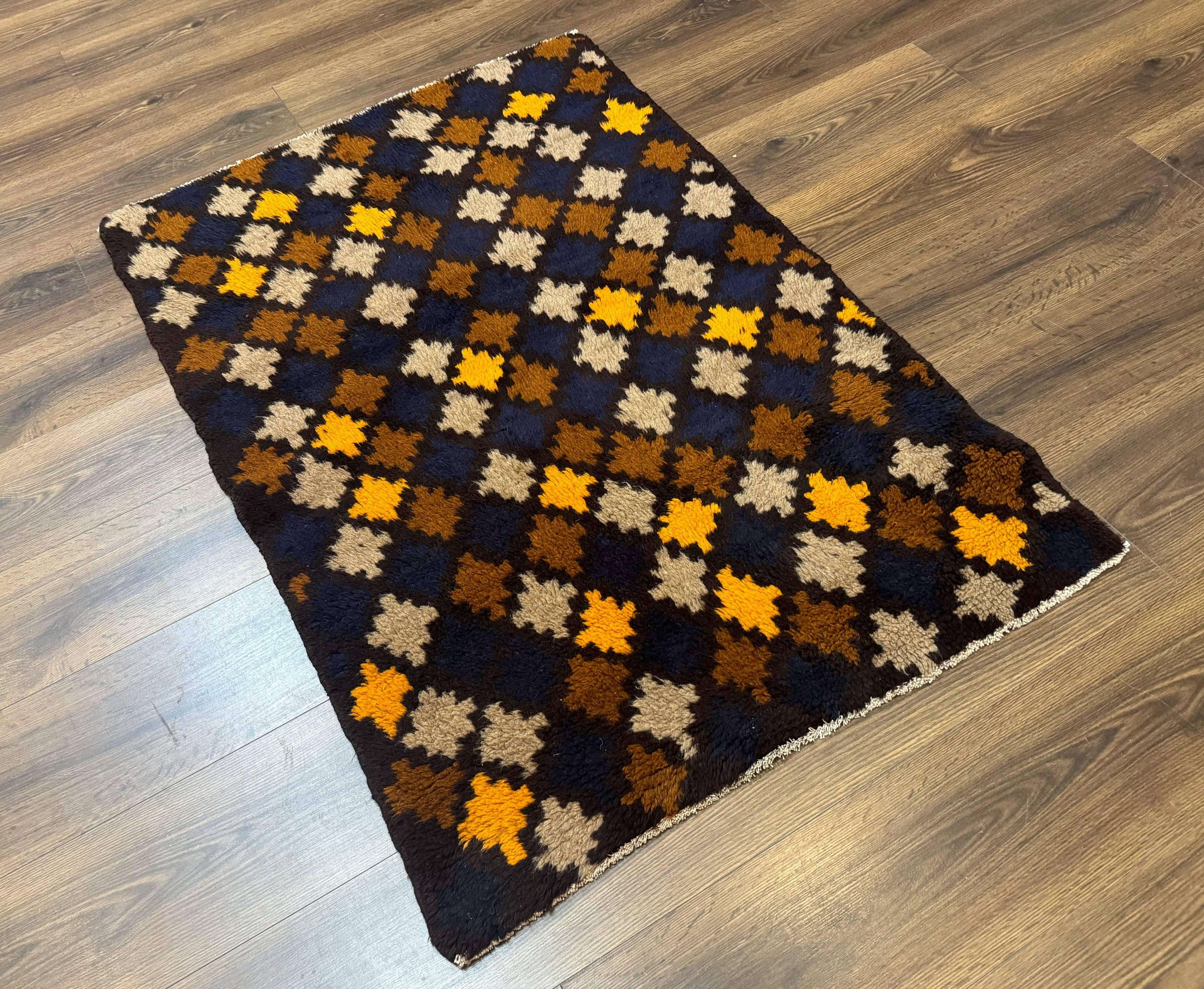Balouch Rug 3x4, Afghan Rug, Tribal Rug, Multicolor