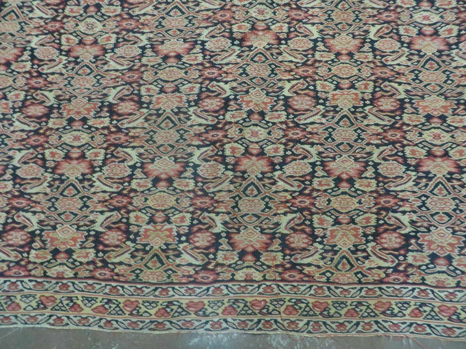 4' X7' Antique Handmade Turkish Wool Kilim Soumak Flat Weave Rug Tribal Organic
