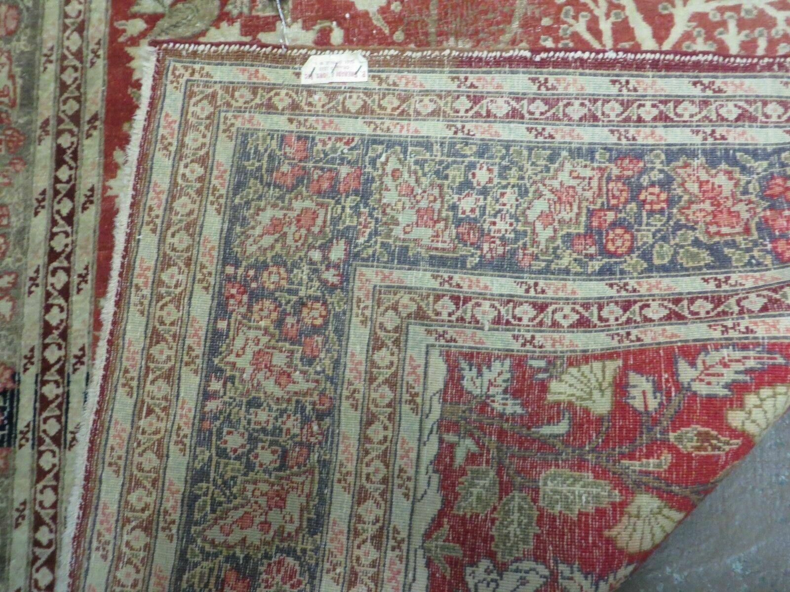 4' X 6' Antique Handmade Turkish Tree Of Life Oriental Wool Rug Birds Red