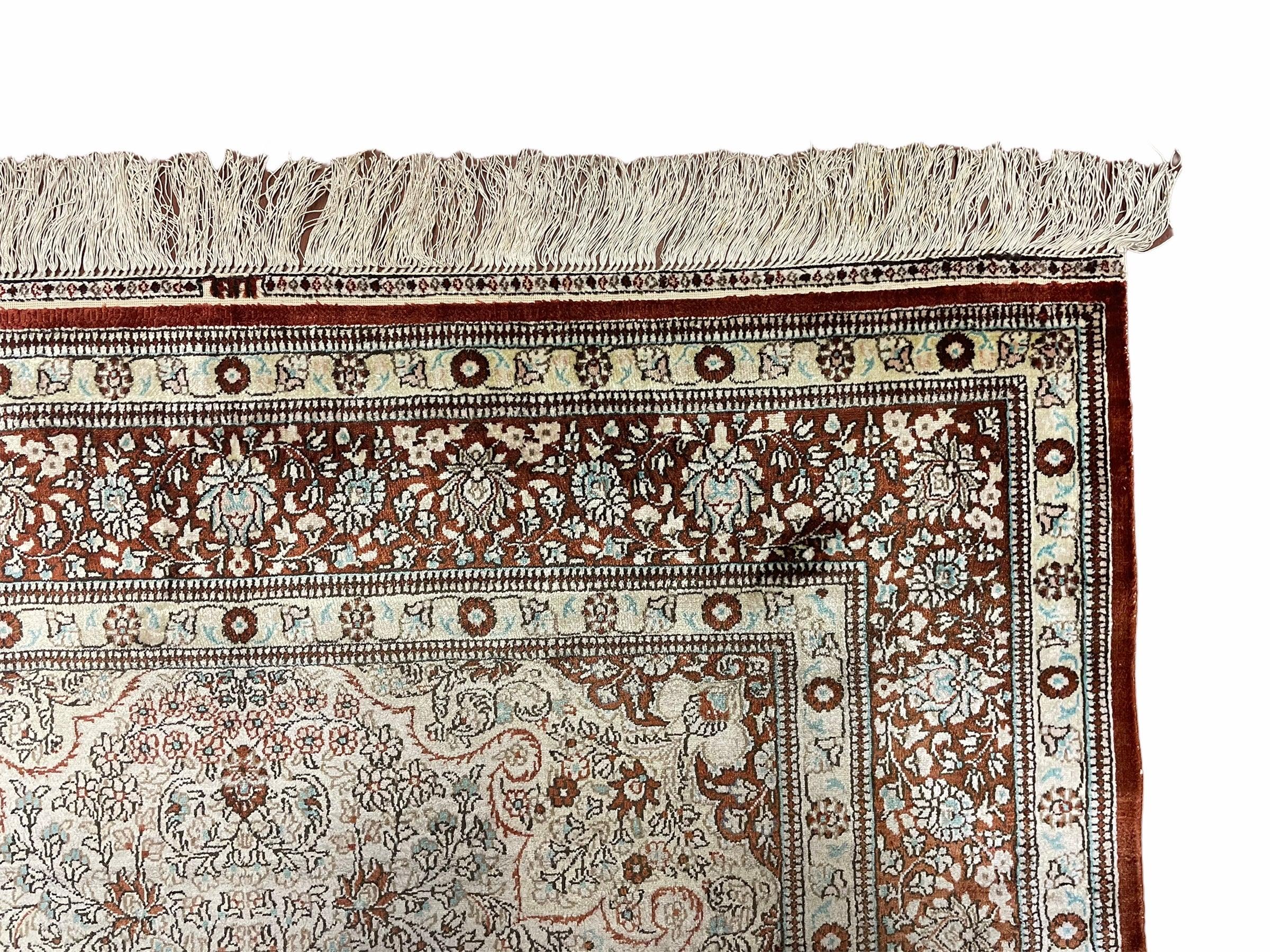 4' X 6' Vintage Fine Handmade Chinese Oriental Silk Rug 400 KPSI Wow