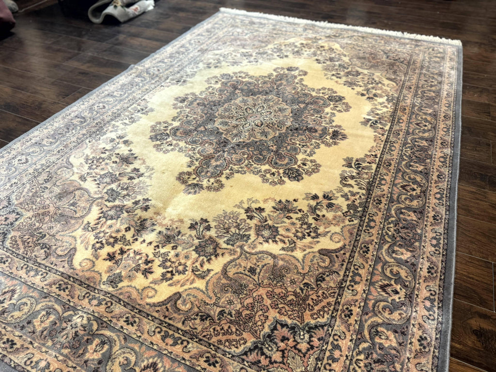 Belgium Power Loomed Wool Rug 6.9 x 9.6, Vintage Oriental Carpet