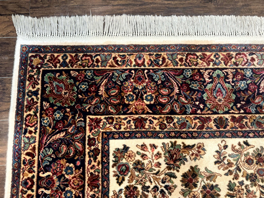 8.8 x 12 Karastan Ivory Sarouk Rug #760, Wool Pile, Vintage, Original 700 Series