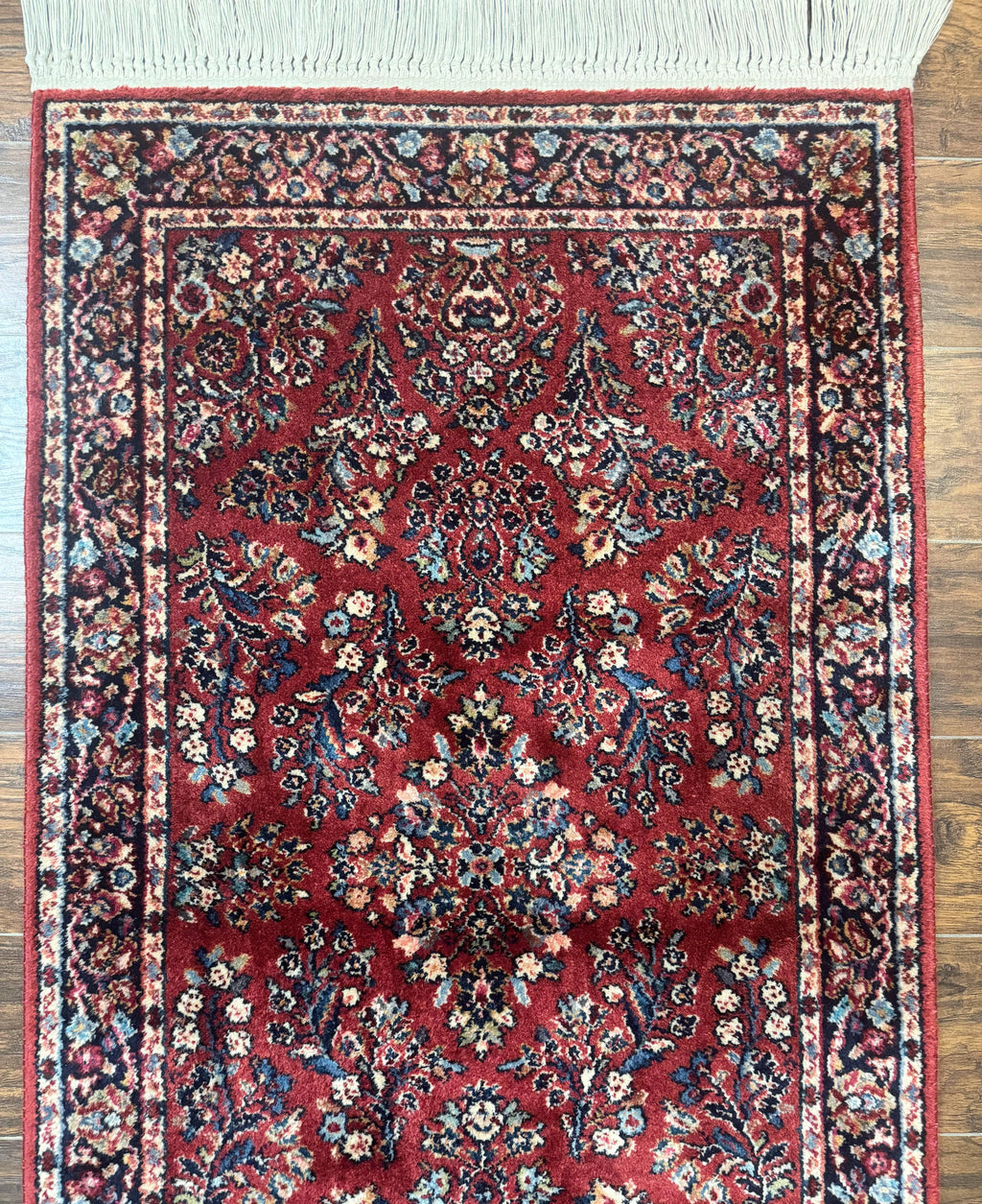 Karastan Rug 3x5 Red Sarouk #785, Karastan Wool Pile Rug, Original 700 Series, Discontinued Vintage Karastan Carpet