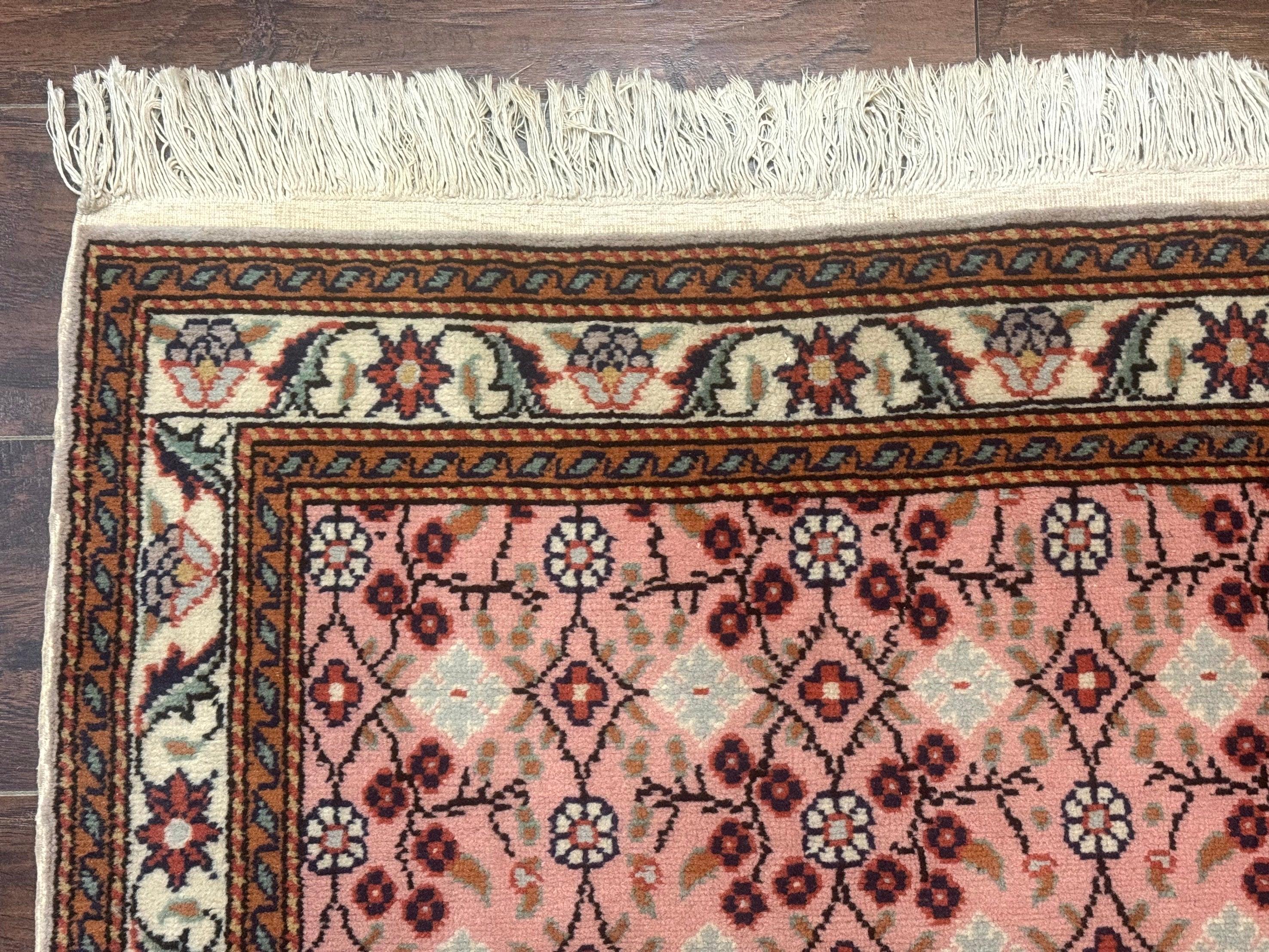 Turkish Sivas Rug 3x4, Pink, Handmade, Wool, Vintage