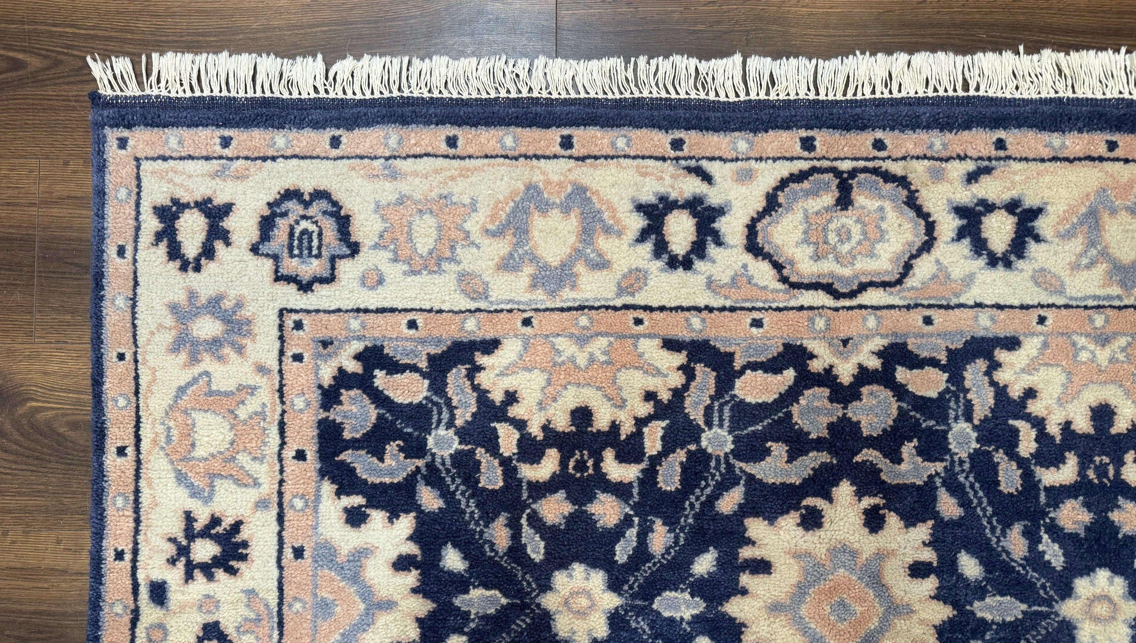 Blue and Beige Indian Rug, Indo Persian Carpet