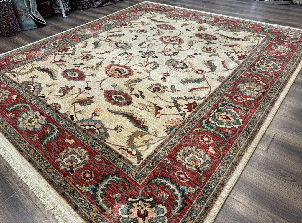 Karastan Rug 8.8 x 10, Ashara Agra Ivory #549, Wool, Vintage