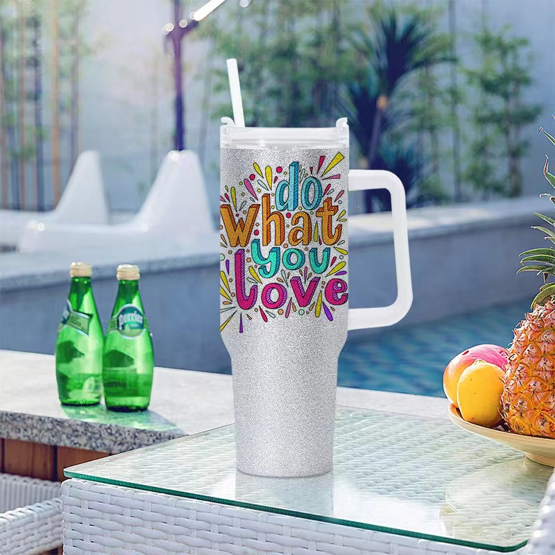 40oz Rough textured Shimmer Glitter Blank Sublimation Tumbler
