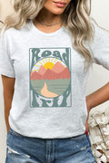 Road Trip Mountain Sunrise Adventure Graphic Tee T-Shirt