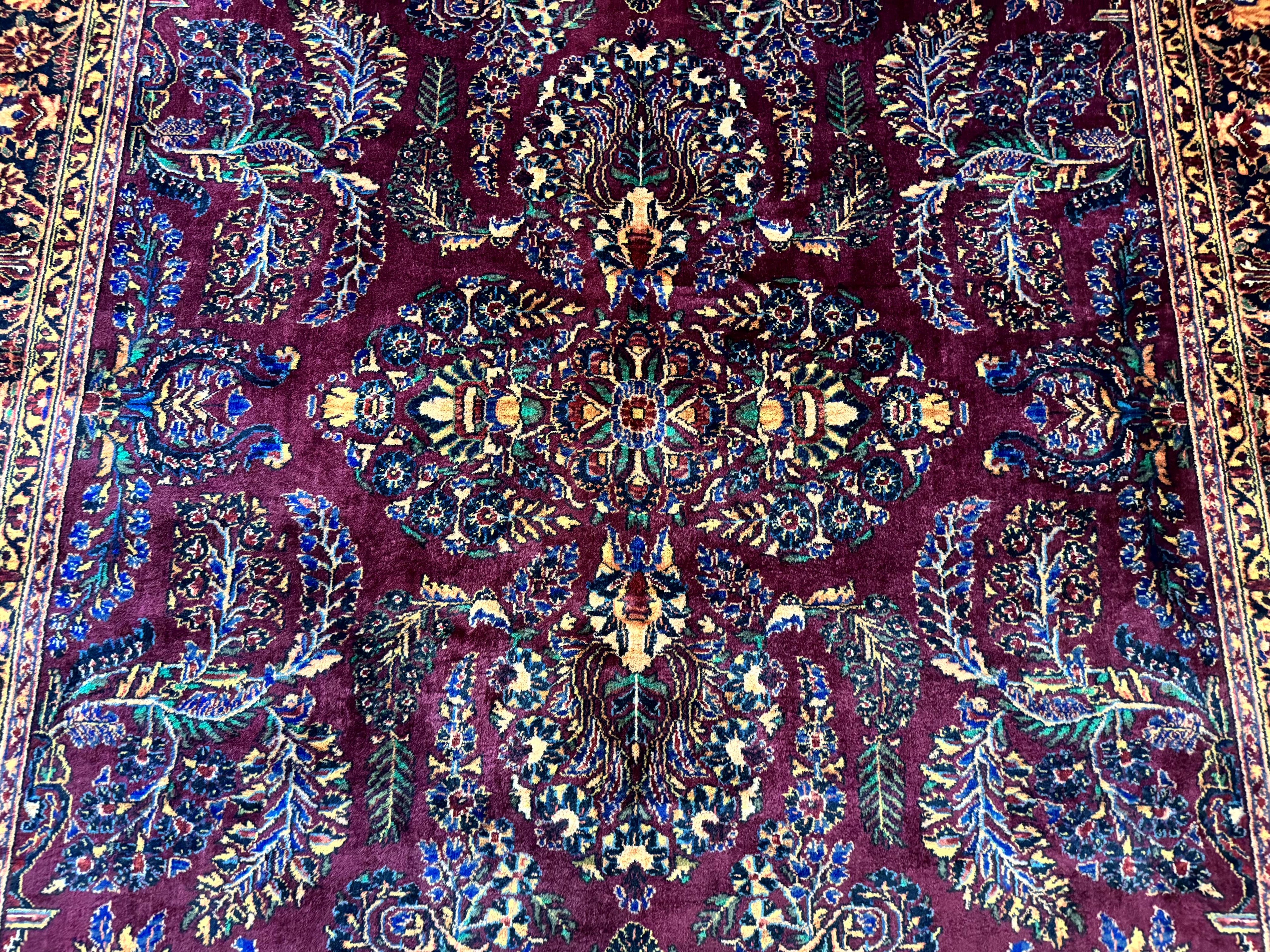 Antique Karastan Rug 8.6 x 12, Wool Pile, Vintage Discontinued Karastan Sarouk Lanamar