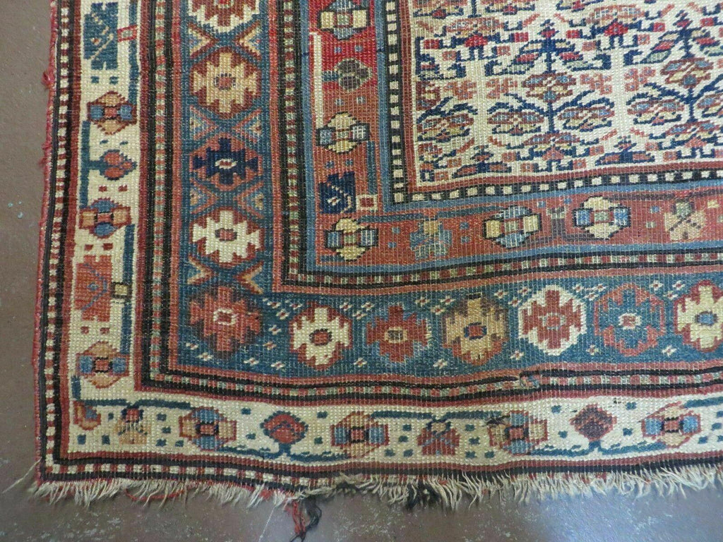 5' X 9' Antique Handmade Caucasian Kuba Wool Rug Veg Dye Runner Nice