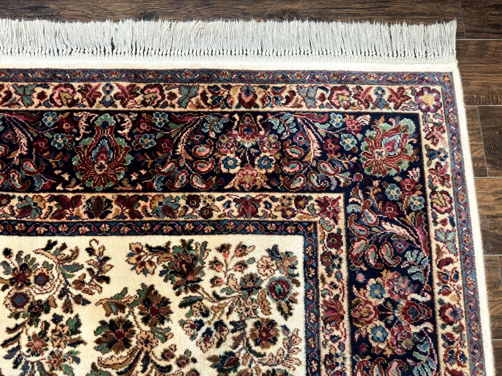 8.8 x 12 Karastan Ivory Sarouk Rug #760, Wool Pile, Vintage, Original 700 Series