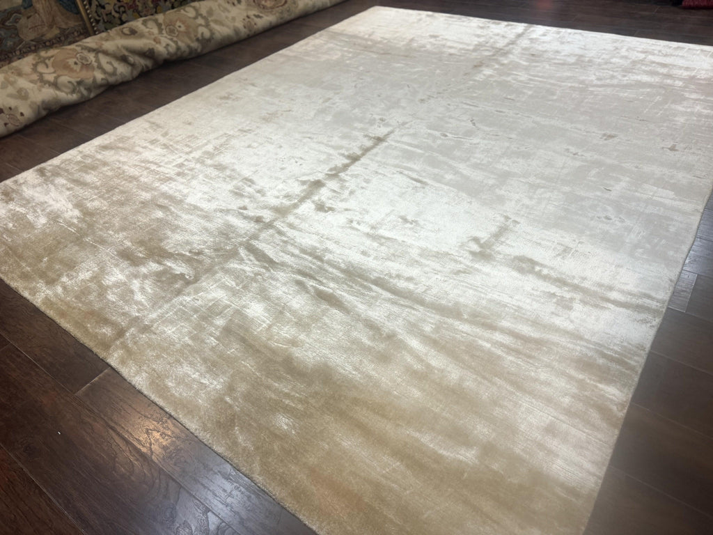 Tibetan Rug 9x11, Handmade Modern Contemporary Area Rug