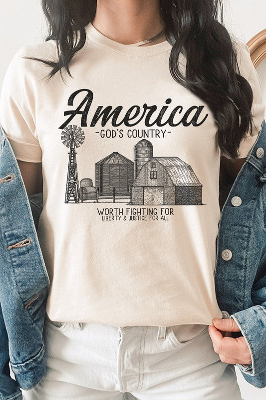 America Gods Country Graphic Tee T-Shirt