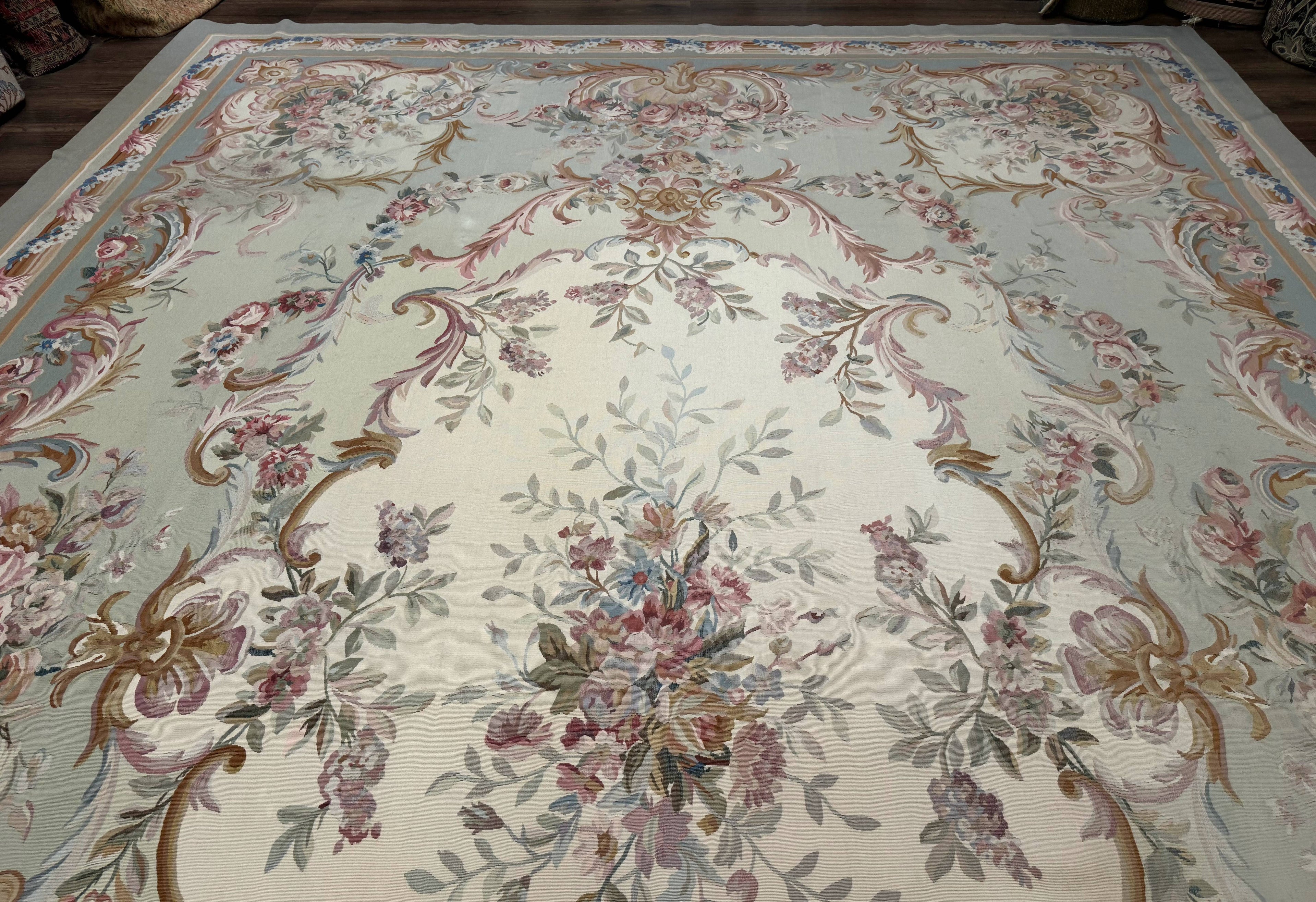 Palace Size Aubusson Rug 11x16, Large Aubusson Carpet