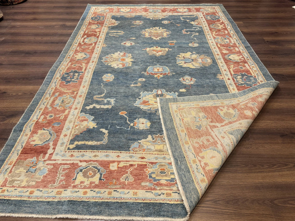 Turkish Oushak Rug 6x9, Sultanabad Carpet, Medium Size Oriental Rug