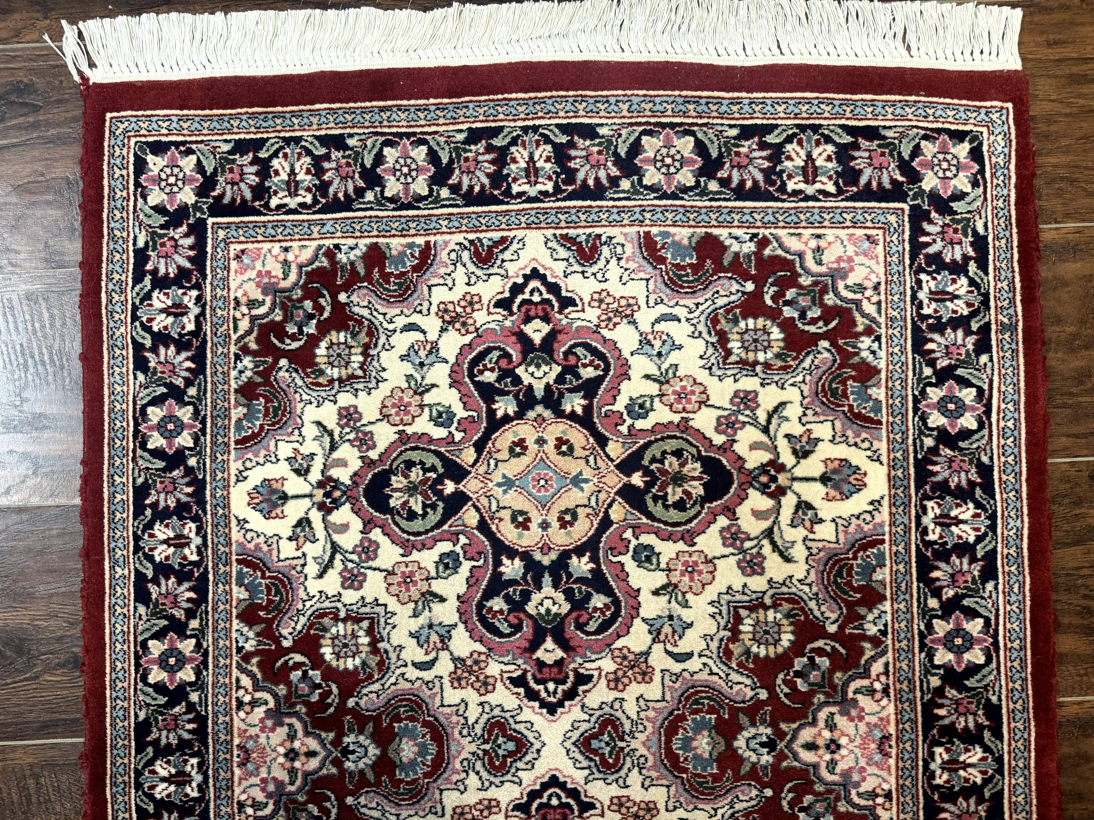 Sino Persian Runner Rug 2.7 x 8, Floral, Handmade, 250 KPSI